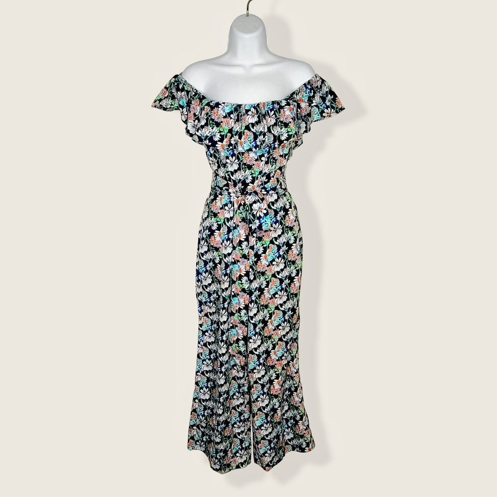 Sam Edelman | NWOT Ruffled Flutter Sleeve Floral Garden Jumpsuit | 2 - Picture 4 of 15
